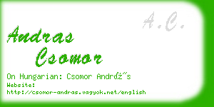 andras csomor business card